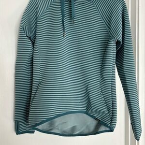 Womens Columbia Teal Striped Hoodie